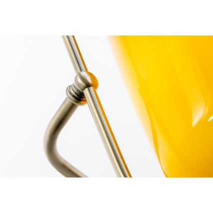 Brilagi - Lâmpada de mesa BANK OFFICE 1xE27/60W/230V latão/laranja