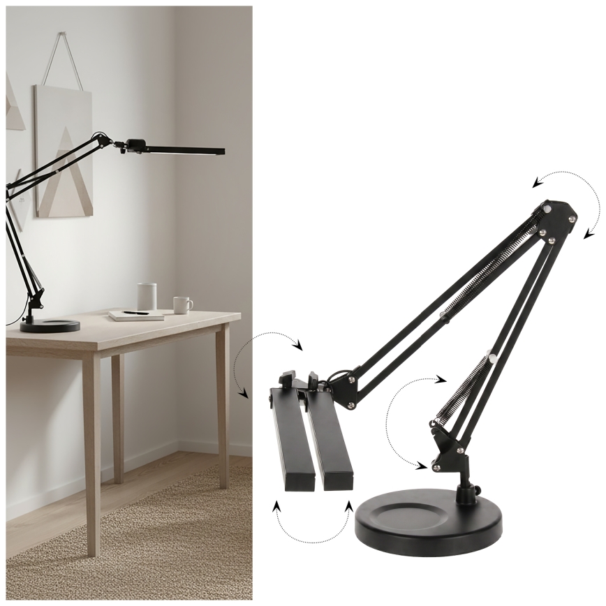 Brilagi - Lâmpada de mesa dimerizável VARIO LED/15W/230V 3000-6000K preta