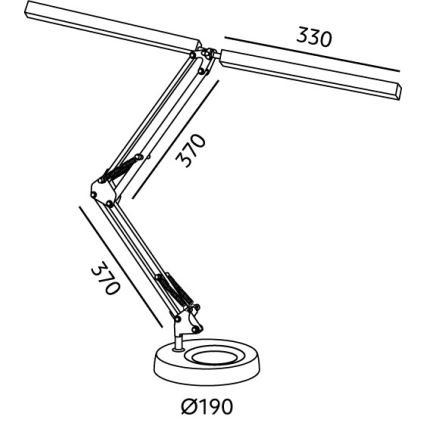 Brilagi - Lâmpada de mesa dimerizável VARIO LED/15W/230V 3000-6000K preta