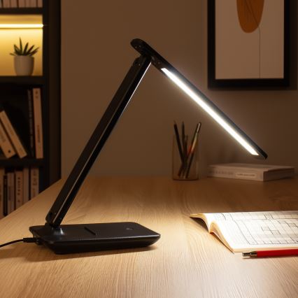 Brilagi - Lâmpada de mesa LED regulável MODO LED/7W/230V 3000/4000/6500K preta