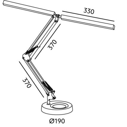 Brilagi - Lâmpada de mesa LED regulável VARIO LED/15W/230V 3000-6000K branca
