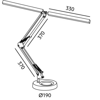 Brilagi - Lâmpada de mesa LED regulável VARIO LED/15W/230V 3000-6000K branca