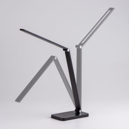 Brilagi - Candeeiro de secretária LED regulável com controlo tátil e carregamento sem fios QI MODO CHARGE LED/7W/5V 3000/4000/6000K preto