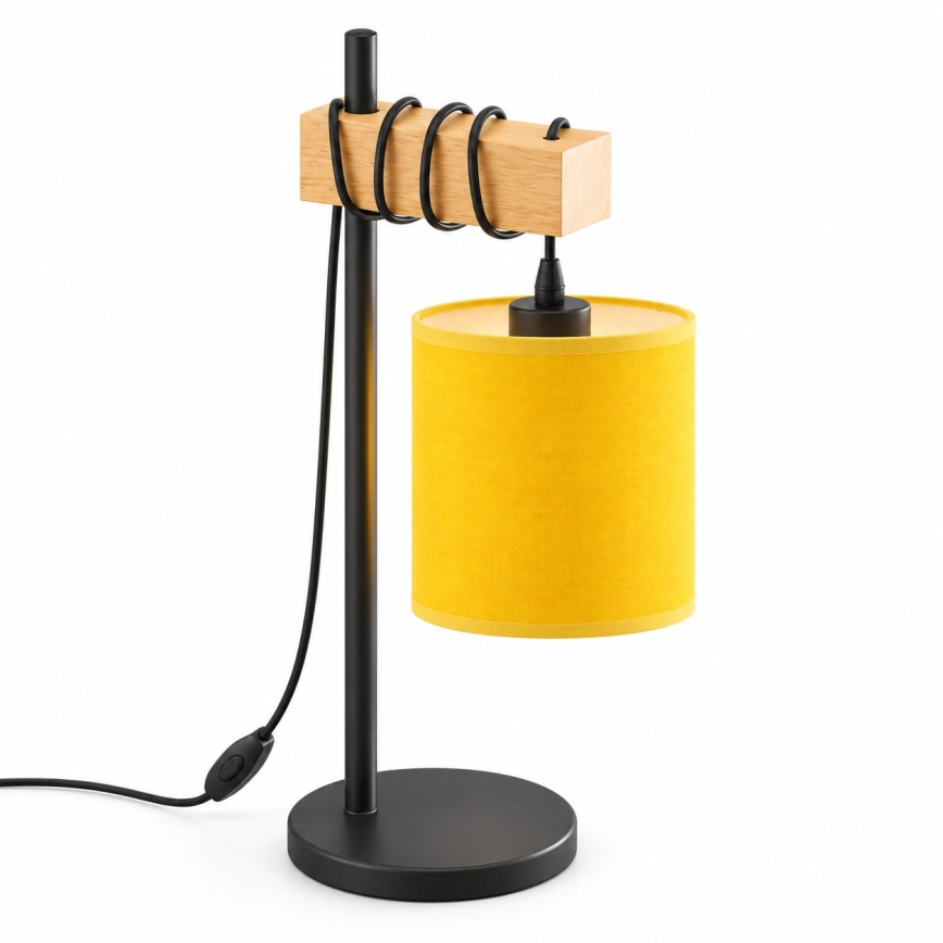 BRILAGI - Lâmpada de mesa NUBILA 1xE27/40W/230V castanha/preta/amarela