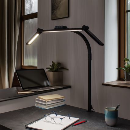 Brilagi - Candeeiro de mesa LED tátil dimerizável com grampo VARIO LED/24W/230V 3000-6500K CRI 92 preto