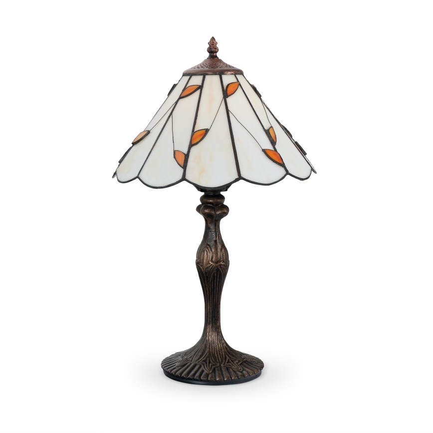 Brilagi - Lâmpada de mesa Tiffany em vitral FOLIA 1xE27/60W/230V
