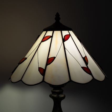 Brilagi - Lâmpada de mesa Tiffany em vitral FOLIA 1xE27/60W/230V