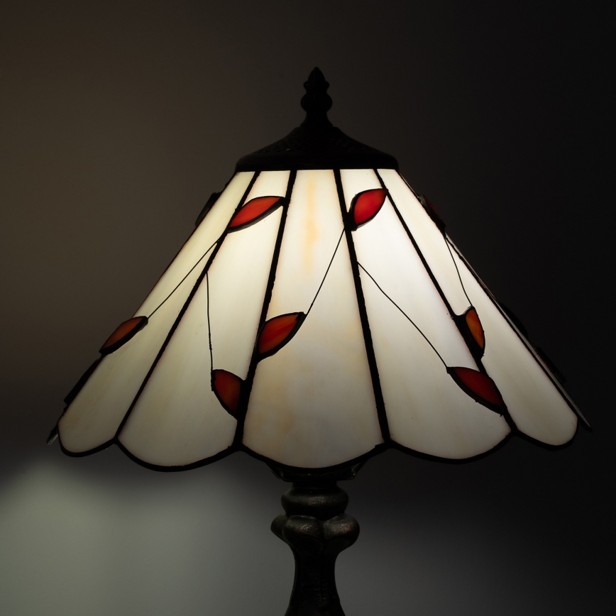 Brilagi - Lâmpada de mesa Tiffany em vitral FOLIA 1xE27/60W/230V