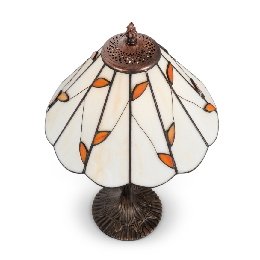 Brilagi - Lâmpada de mesa Tiffany em vitral FOLIA 1xE27/60W/230V