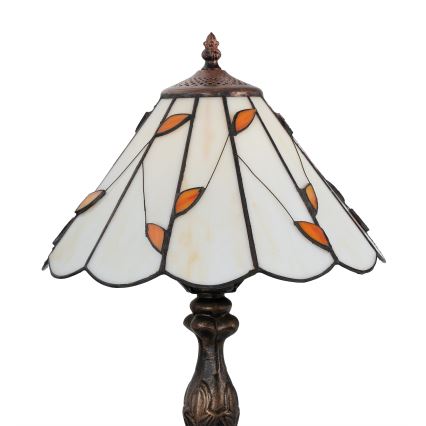 Brilagi - Lâmpada de mesa Tiffany em vitral FOLIA 1xE27/60W/230V