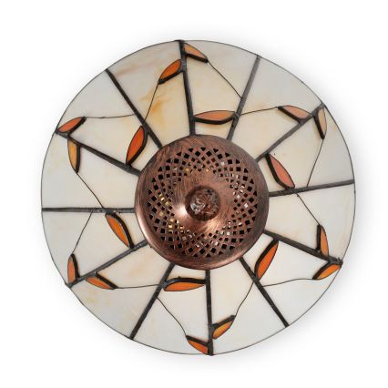 Brilagi - Lâmpada de mesa Tiffany em vitral FOLIA 1xE27/60W/230V