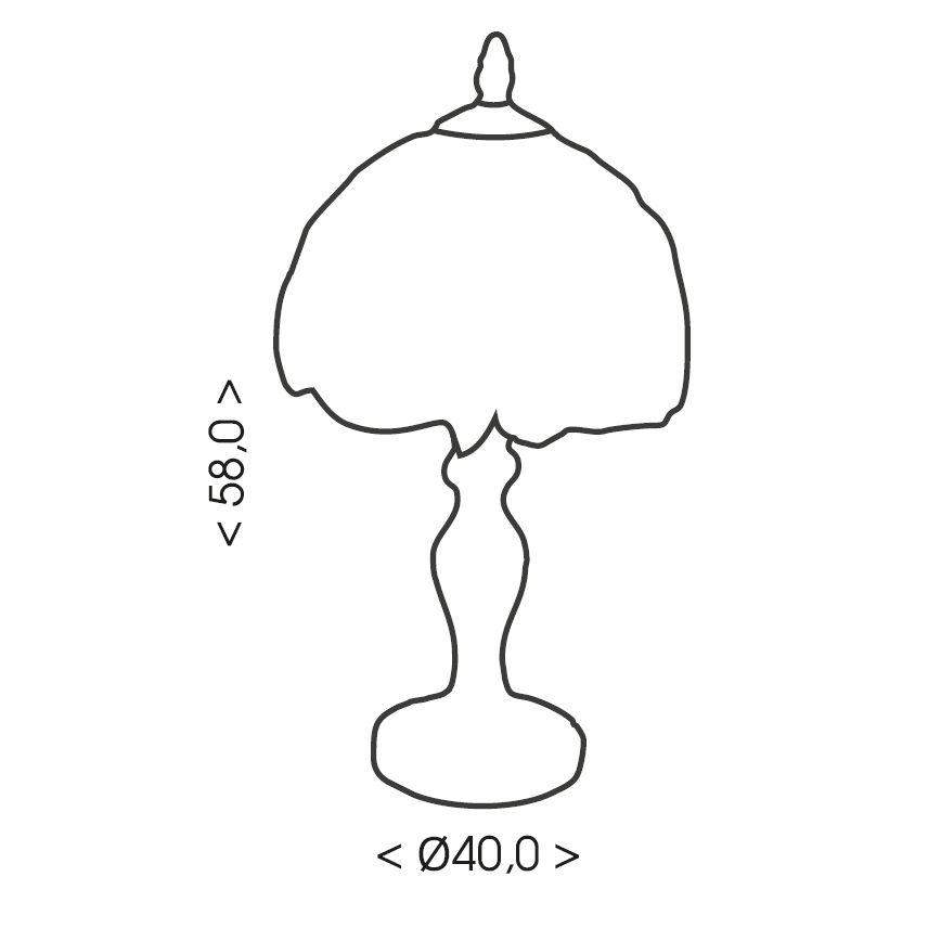 BRILAGI - Lâmpada de mesa Tiffany em vitral IVORY SMOOTH 2xE27/60W/230V