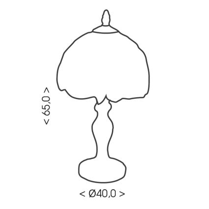 Brilagi - Lâmpada de mesa Tiffany em vitral JUNGLE 1xE27/60W/230V