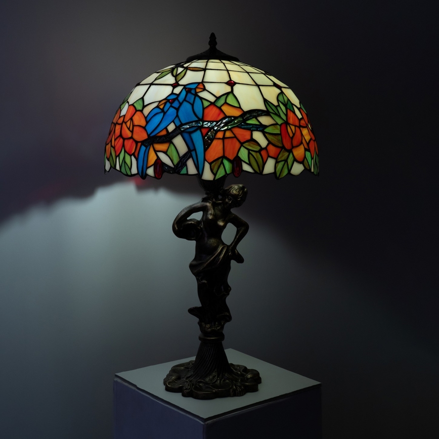 Brilagi - Lâmpada de mesa Tiffany em vitral JUNGLE 1xE27/60W/230V