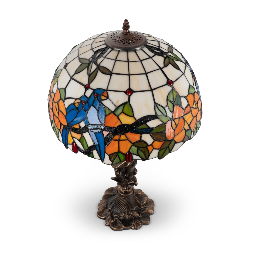 Brilagi - Lâmpada de mesa Tiffany em vitral JUNGLE 1xE27/60W/230V