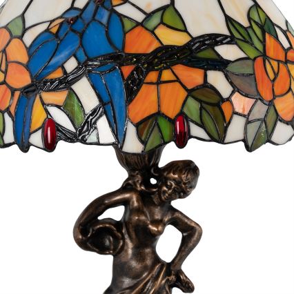 Brilagi - Lâmpada de mesa Tiffany em vitral JUNGLE 1xE27/60W/230V