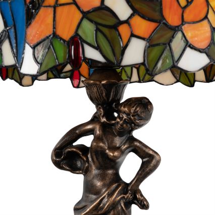Brilagi - Lâmpada de mesa Tiffany em vitral JUNGLE 1xE27/60W/230V