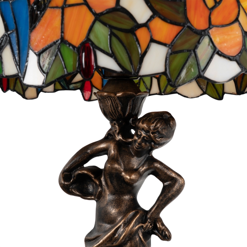 Brilagi - Lâmpada de mesa Tiffany em vitral JUNGLE 1xE27/60W/230V