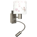 Brilagi - Lâmpada de parede flexível infantil LED BOBO 1xE27/25W/230V + LED/3W cromo fosco/creme/coelhinhos
