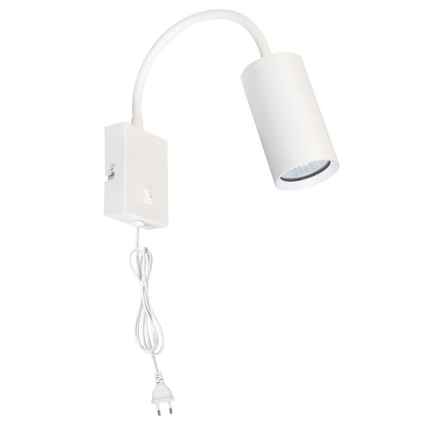 Brilagi - Aplique de parede flexível com interruptor SELE 1xGU10/30W/230V branco