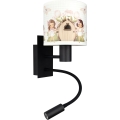 Brilagi - Lâmpada de parede infantil flexível LED BOBO 1xE27/25W/230V + LED/3W preta/branca/rosa/fadas