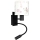 Brilagi - Lâmpada de parede infantil flexível LED BOBO 1xE27/25W/230V + LED/3W preta/creme/coelhinhos