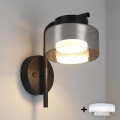 Brilagi - Lâmpada de Parede LED RGB+CCT Dimerizável AURA LUX 1xGX53/14W/230V 2700-6500K Wi-Fi Tuya preta/fumada