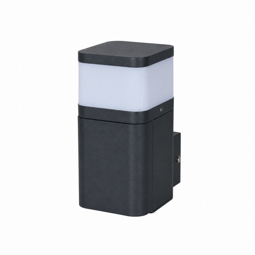 BRILAGI - Luminária de parede para exterior com tomada SCHUKO PILLAR 1xG9/11W/230V IP44 preta