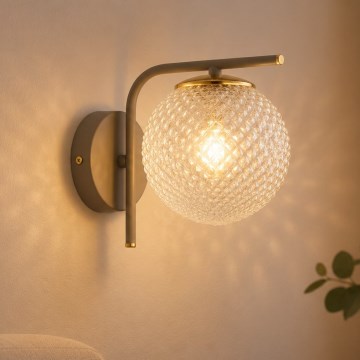 Brilagi - Lâmpada de parede STELLA 1xE27/60W/230V bege/dourada