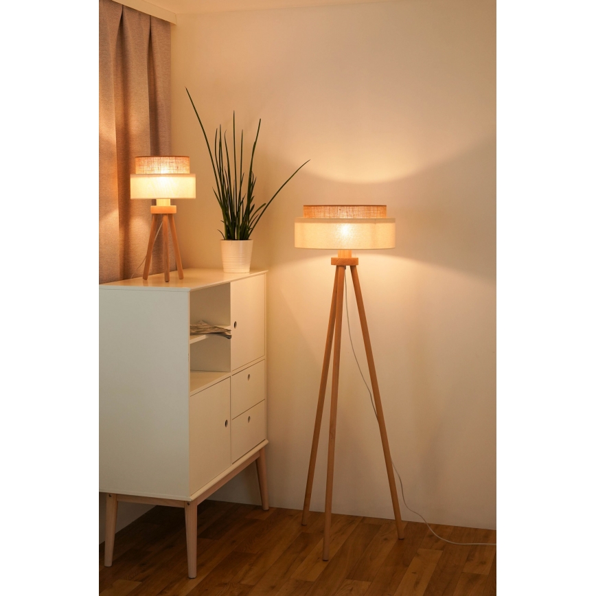 Brilagi - Lâmpada de pé LED ESTILO BOHO 1xE27/15W/230V