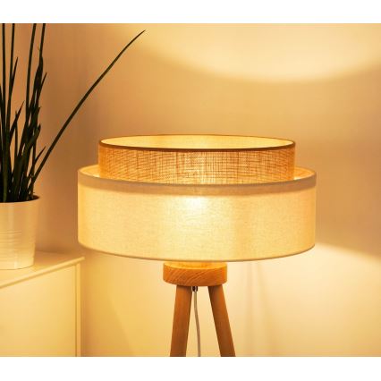 Brilagi - Lâmpada de pé LED ESTILO BOHO 1xE27/15W/230V