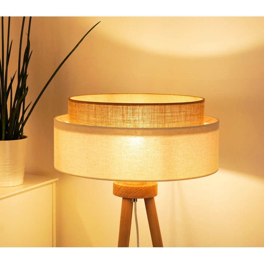 Brilagi - Lâmpada de pé LED ESTILO BOHO 1xE27/15W/230V