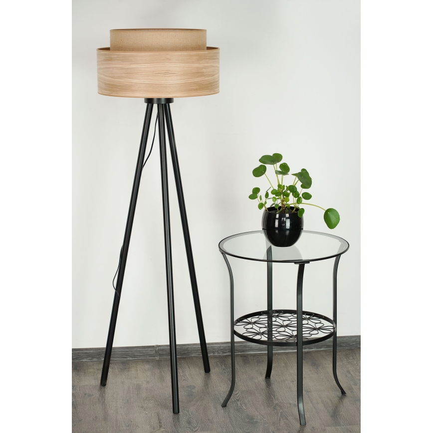 Brilagi - Candeeiro de pé MONTANA BOHO 1xE27/15W/230V castanho/preto