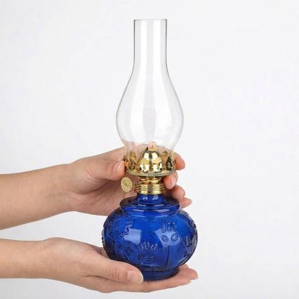 Brilagi - Lâmpada de petróleo MERLIN azul