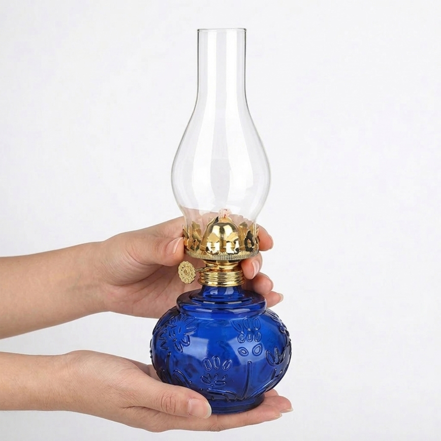 Brilagi - Lâmpada de petróleo MERLIN azul