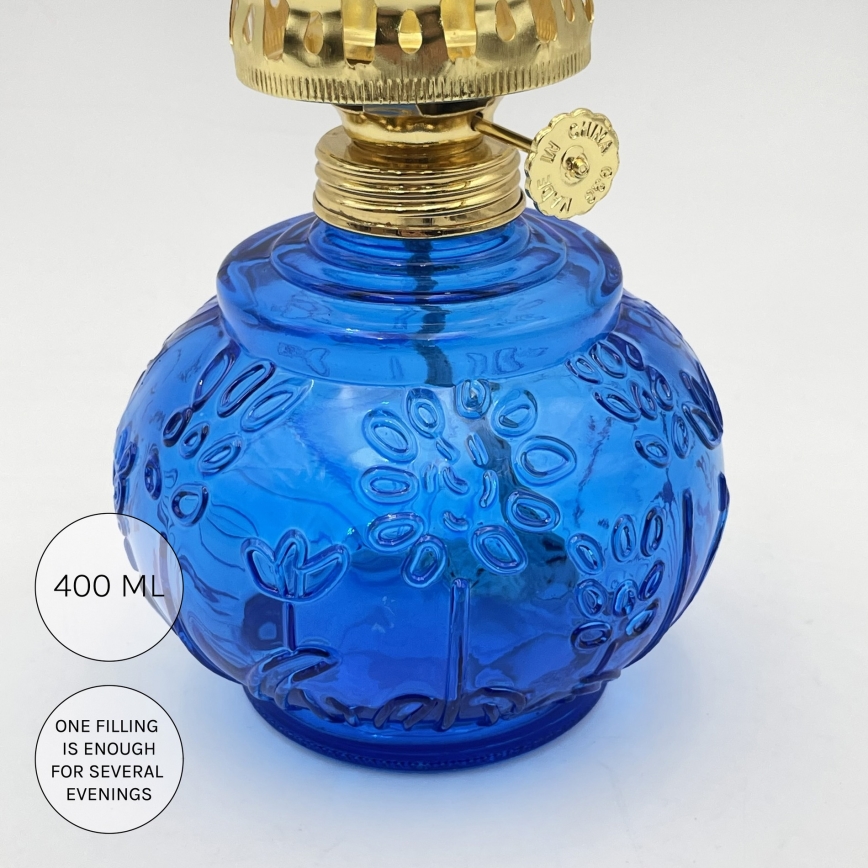 Brilagi - Lâmpada de petróleo MERLIN azul