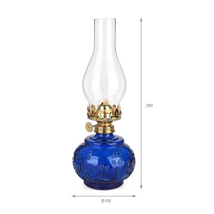 Brilagi - Lâmpada de petróleo MERLIN azul