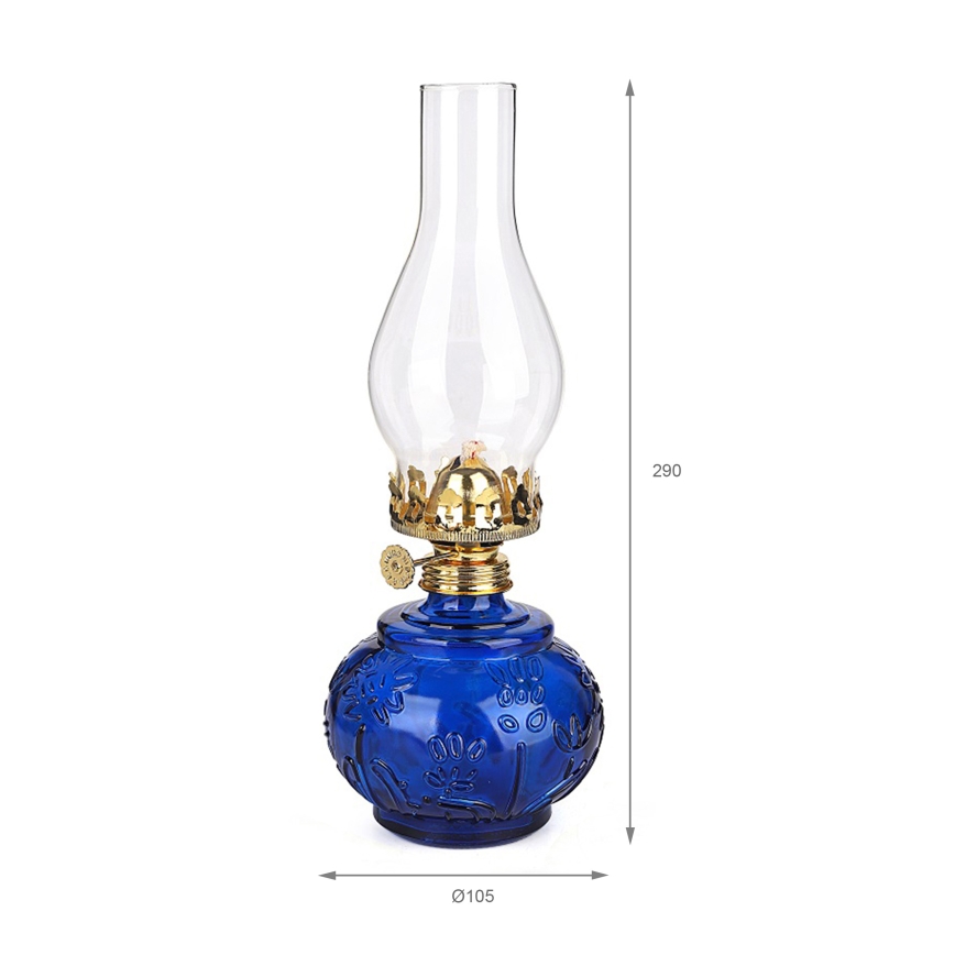 Brilagi - Lâmpada de petróleo MERLIN azul