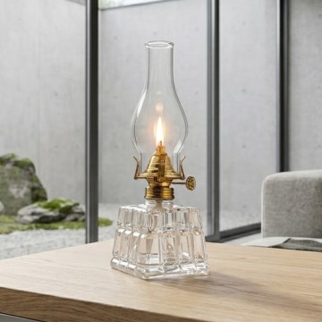 Brilagi - Lâmpada de petróleo MERLIN transparente/dourada