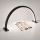 Brilagi - Lâmpada de secretária arqueada LED regulável RADIO LED/30W/24/230V 3000/4000/6500K preta