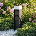 BRILAGI - Lâmpada exterior com 2 tomadas SCHUKO 1xG9/11W/230V IP44 preta