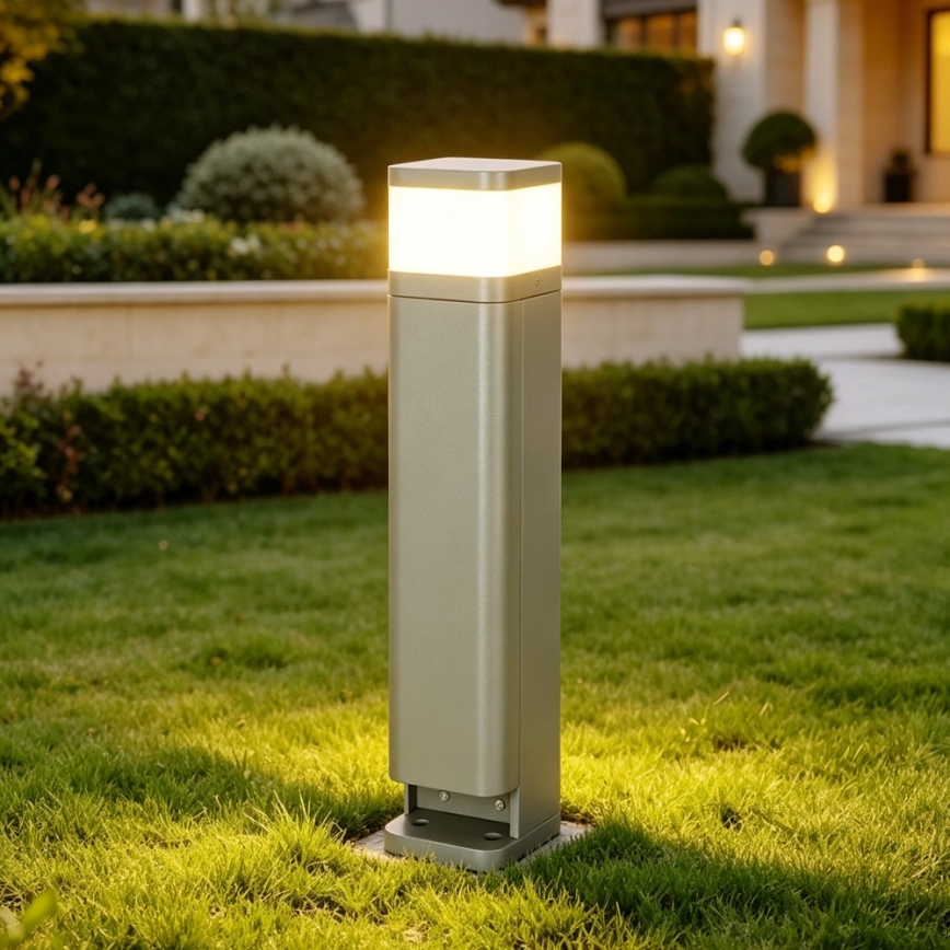 BRILAGI - Lâmpada exterior com 2 tomadas SCHUKO PILLAR 1xG9/11W/230V IP44 cinzenta