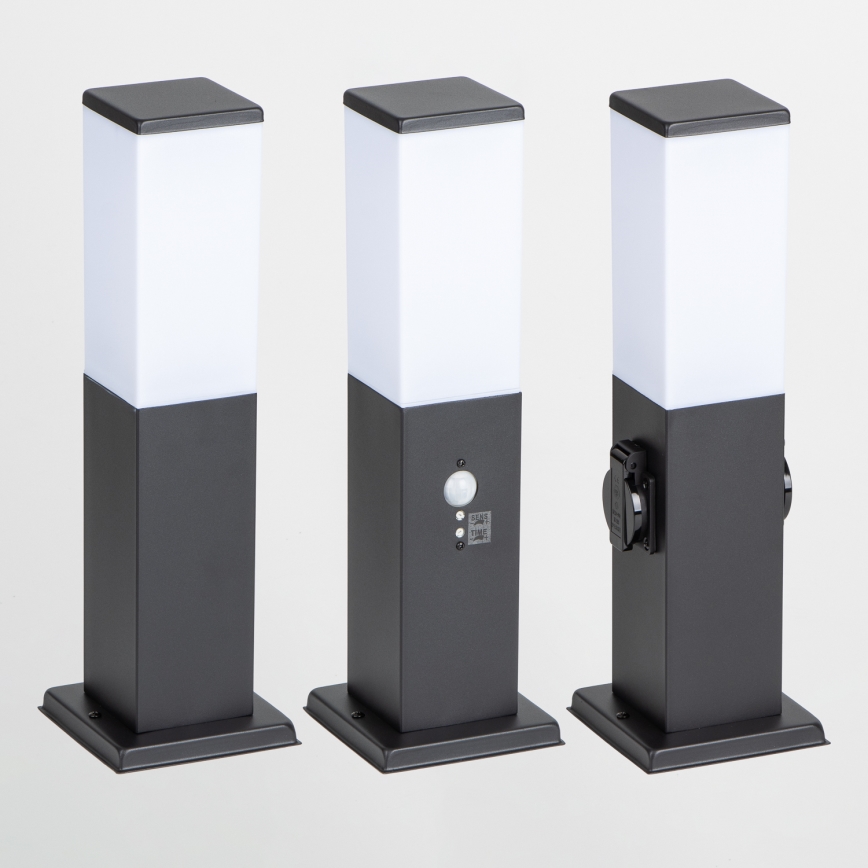 Brilagi - Lâmpada exterior com sensor NOVA 1xE27/15W/230V 40 cm IP44 preta