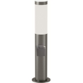 Brilagi - Lâmpada exterior LED RGBW regulável com tomada ELIA 1xE27/6,5W/230V 2700-6500K IP44 Wi-Fi 50 cm cromo fosco