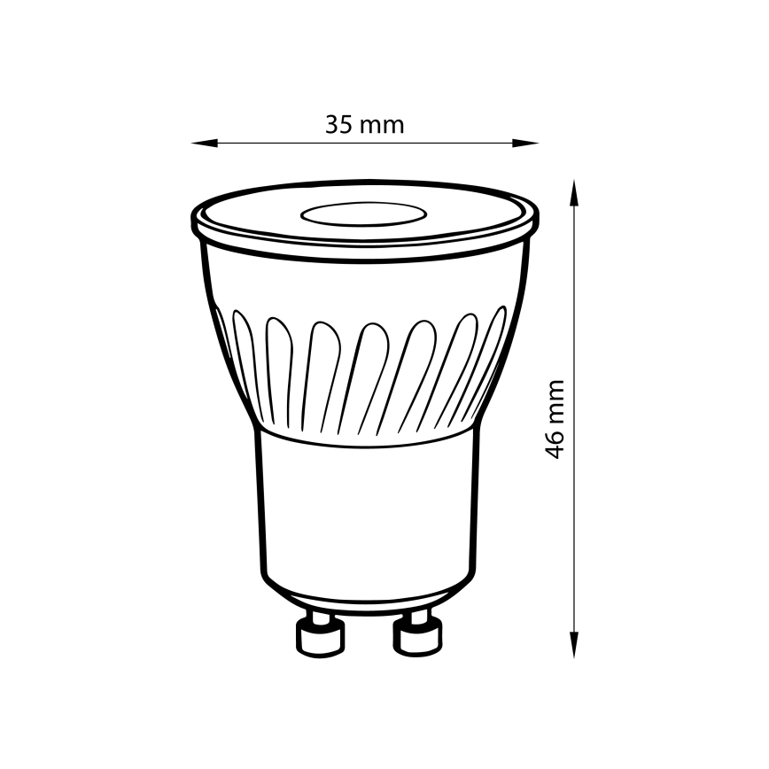 BRILAGI - Lâmpada LED cerâmica GU10-MR11/5W/230V 4000K preta