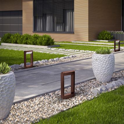 Brilagi - Lâmpada LED de exterior CROTONE LED/7W/230V castanha IP54 30 cm