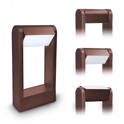 Brilagi - Lâmpada LED de exterior CROTONE LED/7W/230V castanha IP54 30 cm