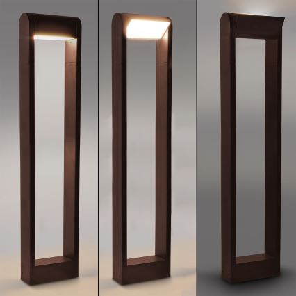 Brilagi - Lâmpada LED de exterior CROTONE LED/7W/230V castanha IP54 80 cm