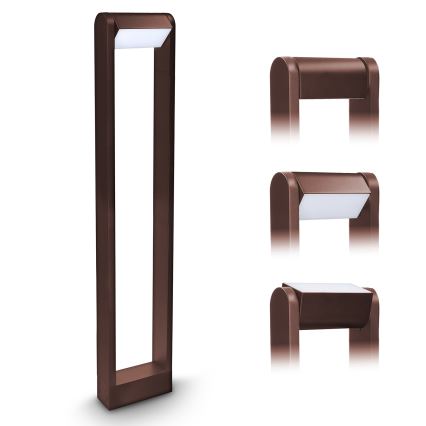 Brilagi - Lâmpada LED de exterior CROTONE LED/7W/230V castanha IP54 80 cm