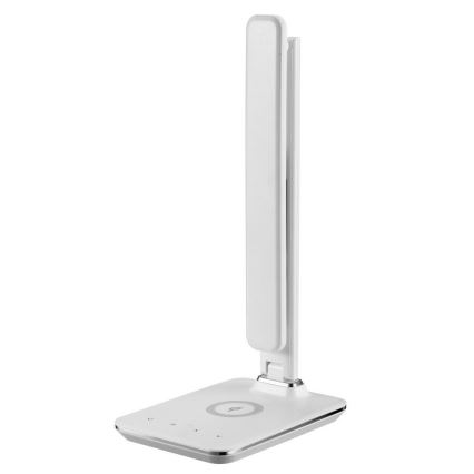 Brilagi - Candeeiro de secretária LED regulável com carregamento sem fios QI e USB REGINA LED/8,5W/230V branco